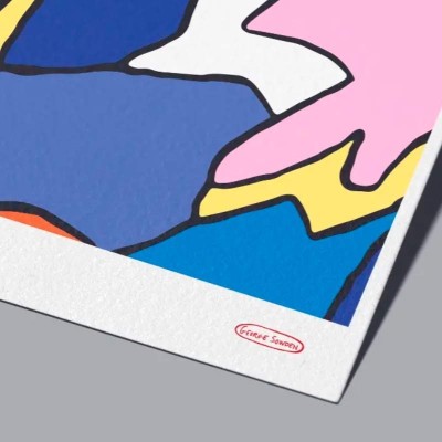 Póster Blue, Pink and Orange firmado SOWDEN Póster Blue, Pink and Orange firmado SOWDEN