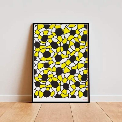 Póster Yellow and Black enmarcado SOWDEN Póster Yellow and Black enmarcado SOWDEN