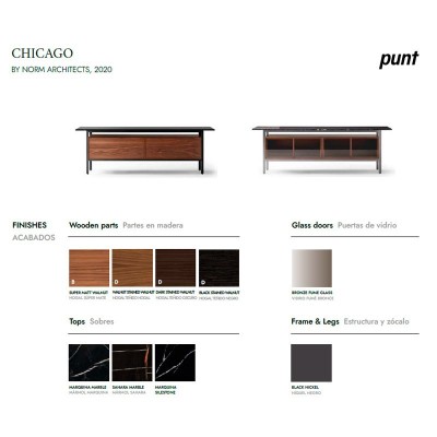 Punt Mobles Chicago altura do aparador 75 Punt Mobles Chicago altura do aparador 75