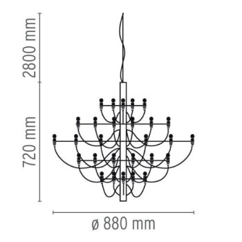 Lámpara de techo de diseño 2097-30 Flos