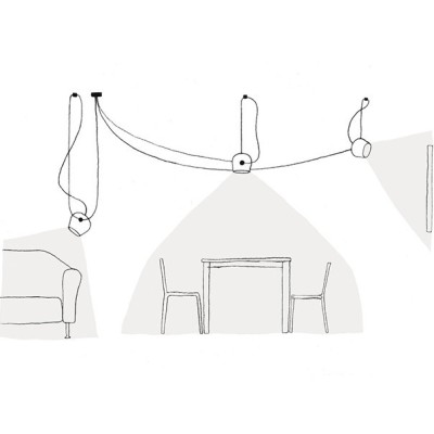 Design da lâmpada de suspensão AIM Flos