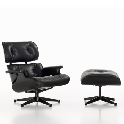 Poltrona e Otomano Preto - Vitra Poltrona e Otomano Preto - Vitra