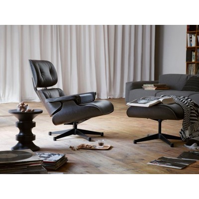 Poltrona e Otomano Preto - Vitra Poltrona e Otomano Preto - Vitra