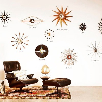 Reloj Sunburst Clock Nogal - Vitra Reloj Sunburst Clock Nogal - Vitra