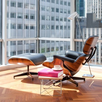 Chaise longue et Ottoman en palissandre Saints - Vitra Chaise longue et Ottoman en palissandre Saints - Vitra