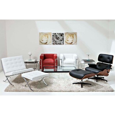 Espreguiçadeira e Otomano Rosewood Saints - Vitra Espreguiçadeira e Otomano Rosewood Saints - Vitra