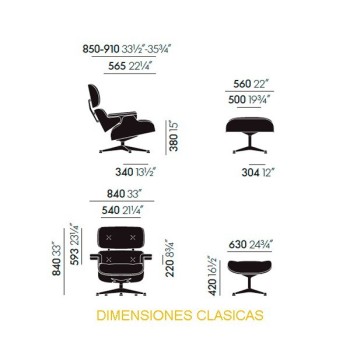 Lounge Chair y Ottoman santos palisandro - Vitra