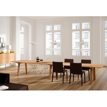 comedor con Mesa rectangular Mitis en roble de Punto Mobles