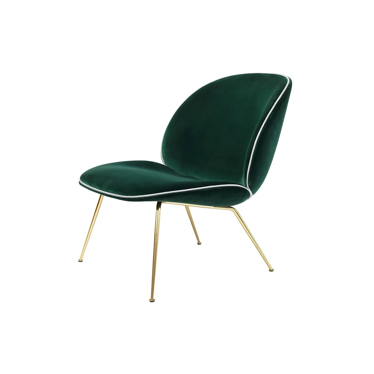 Butaca Beetle Lounge Chair de Gubi acabado terciopelo en Moises Showroom