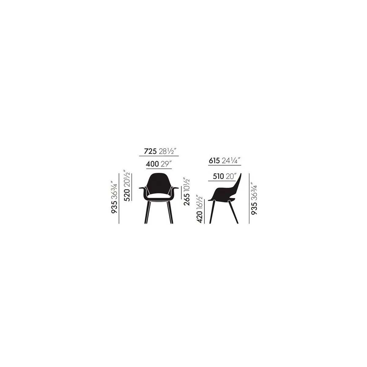 Cadeira de conferência orgânica - Vitra
