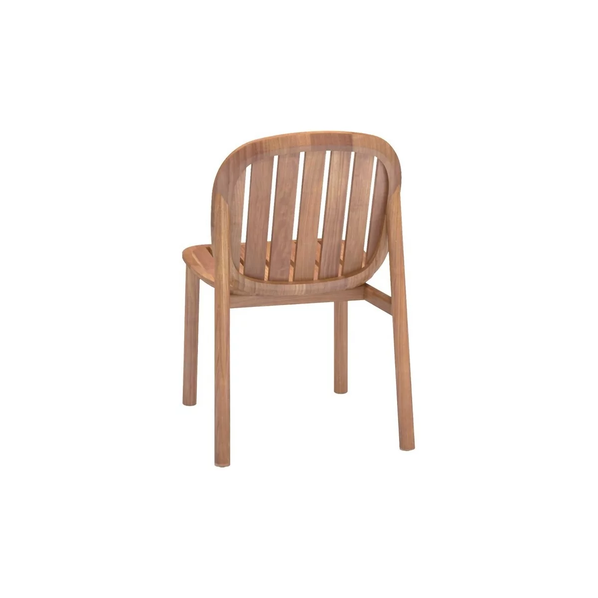 Silla Twins en madera de teca respaldo de Emu