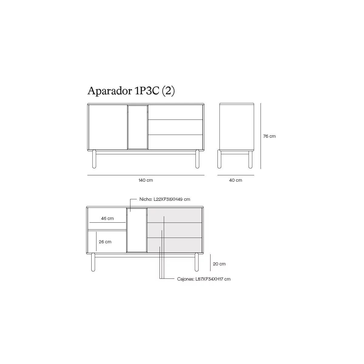 Aparador TeulatCorvo