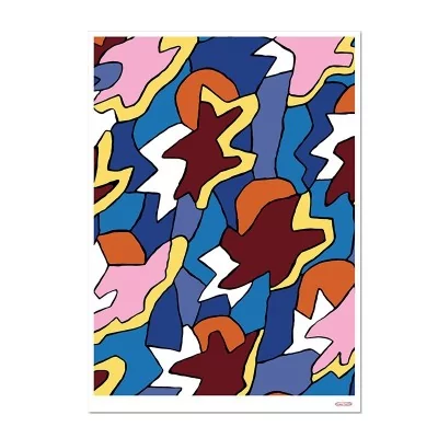 Affiche SOWDENbleu, rose et orange Affiche SOWDENbleu, rose et orange