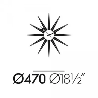 Horloge Sunburst Noyer - Vitra Horloge Sunburst Noyer - Vitra